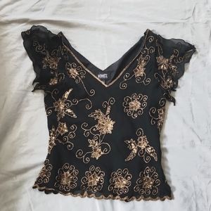 Adrianna PAPELL brown dress shirt